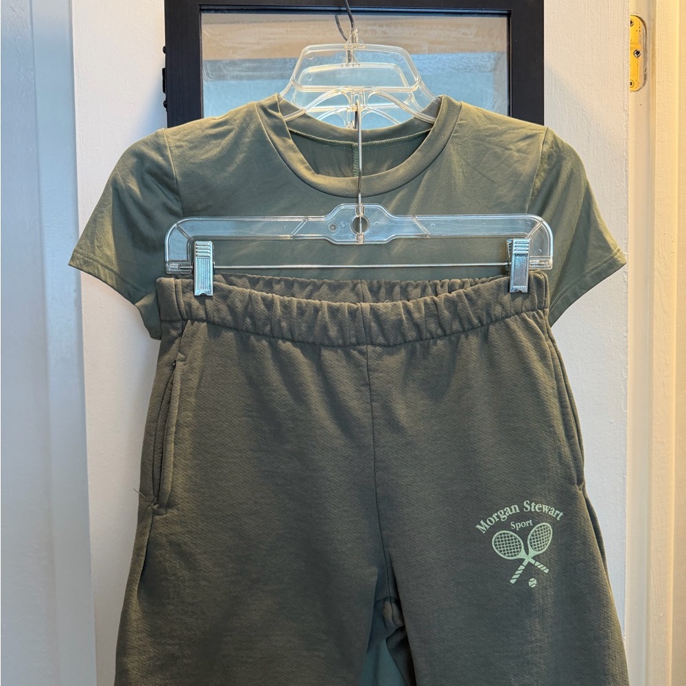 Morgan Stewart Sport Olive Green Sweat Set